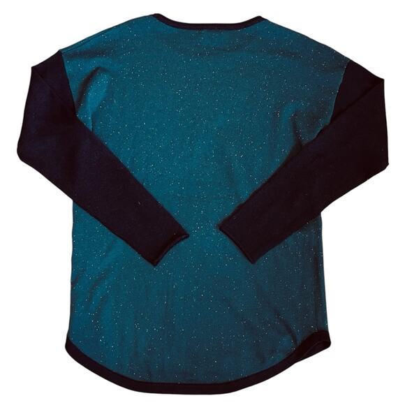 Smartwool Women’s Sz M Blue Teal Merino Wool Colorblock Sweater Pullover - Picture 7 of 10